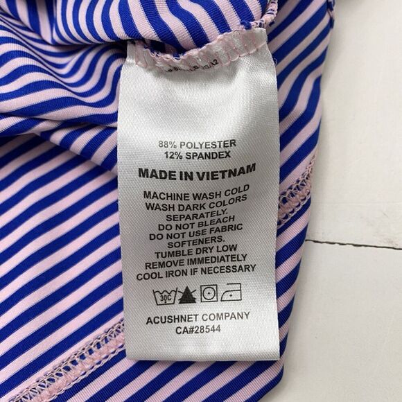 FootJoy Purple Pink Striped FJ Performance Golf Polo Shirt Men's Medium Active - Picture 6 of 12